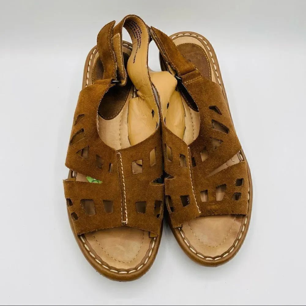 Earth Shoes Stargaze Sandals Brown Suede Size 11